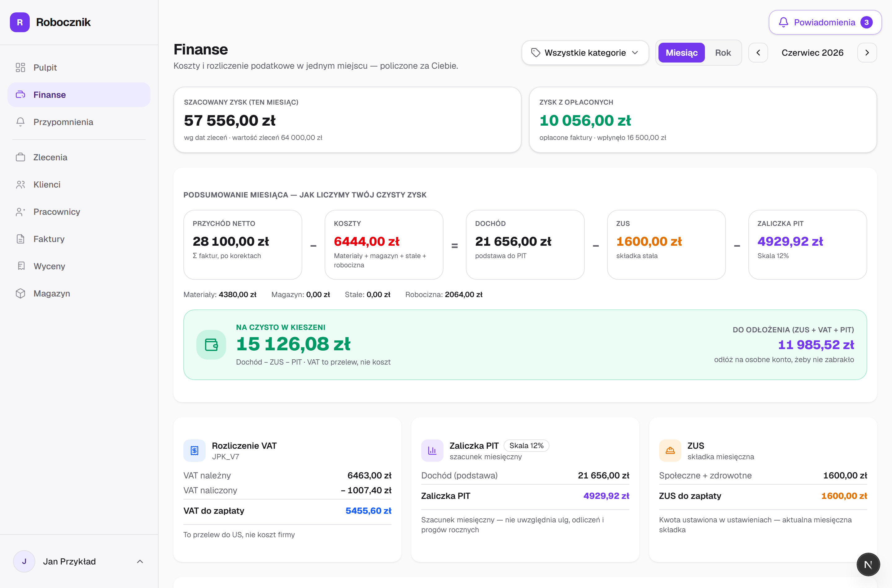 Finanse — VAT, PIT i ZUS pod ręką